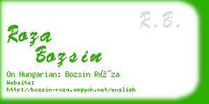 roza bozsin business card